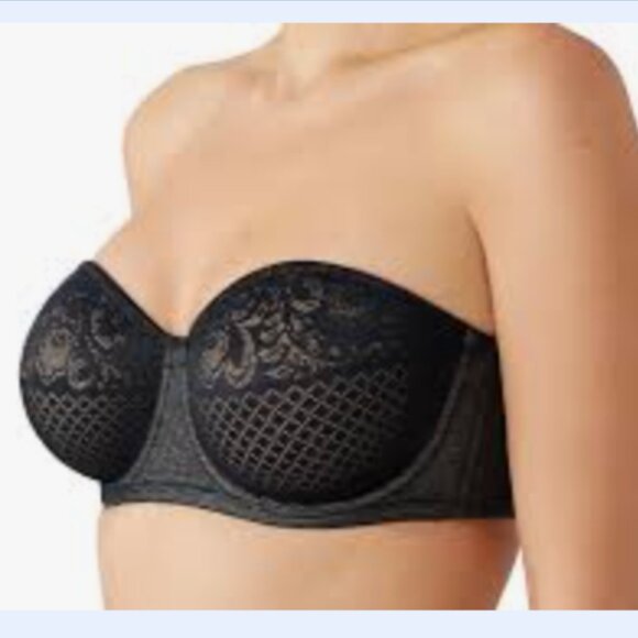 Wacoal Visual Effects Strapless Minimizer Underwire Bra Black Size 32DDD - Picture 1 of 9